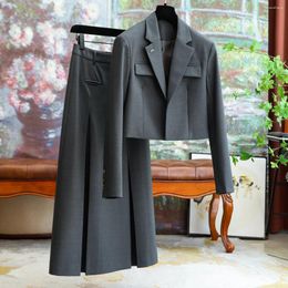 Work Dresses Short Suit With Crotch Covering Half Skirt Fashionable Set Women Formal Commuter Autumn Winter 2024