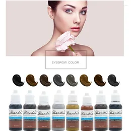 Tattoo Inks 8pcs Colors Permanent Makeup Pigments For Eyebrow Eyeliner Lip 1/2 OZ Each Bottle Kylie Cosmetics Supplies