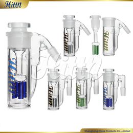 Detachable Ash Catcher 14mm Hittn Glass Bong Water Pipe Smoking Accessories 45 90 Degree Joint 4 Arms Perc Oil Rig Quartz Banger Catchers 5 Inches