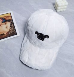 Luxury Leather Tag Rivet Baseball Cap Female Winter Korean Style Big Head Circumference Black Lamb Wool Face-Looking Small Peaked Caps