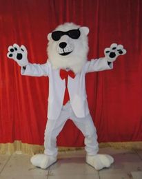Costumes high quality Real Pictures Deluxe White lion mascot costume anime costumes advertising mascotte Adult Size factory direct free shi