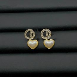 New Letter Heart Earrings Design Silver Earring for Woman Fashion Earrings Gift Jewelry