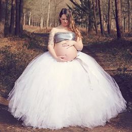 Dresses Fashion Handmade Bundle Tulle Tutu Skirts for Pregnant Woman Photography Props Fulllength Long Ballroom Tutu Faldas Saia Jupe