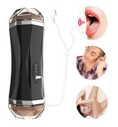 Automatic Male Masturbator Vaginal for Men Electric Pocket Pussy Sex Toys Adult Double Head Mouth Vagina Erotic Masturbation Cup9810431