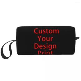 Cosmetic Bags Custom Your Design Print Bag Women Kawaii Big Capacity Makeup Case Beauty Storage Toiletry