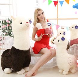 Dorimytrader Lovely Soft Animal Alpaca Plush Toy Large Stuffed Cartoon Sheep Doll Pillow Gift Decoration 39inch 100cm DY500784765547