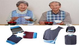 Waterproof Bib Large Mealtime Cloth Protector Detachable Disability Aid Clothes Cook Tool Plaid Apron Scarves5485062