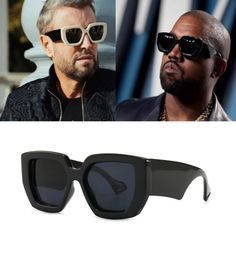 2021 Square Fashion Luxury Brand Designer Oversized Polygon Sunglasses Men Vintage women male black UV4007843697