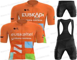 2022 Euskaltel Cycling Jersey Set Cycling Clothing Men Road Bike Shirt Suit Bicycle Bib Shorts MTB Maillot Ciclismo Ropa2411415