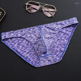 Underpants Men Underwear Breathable Thong Penis Pouch Panties Color-Block G-String Briefs Sexy T-Back Gay Knicker Bikini