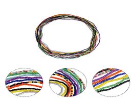 Belts 10Pcs Summer Bikini Stretchy Multicolor Beaded Belly Waist Chain Women Bohemian African Layered Colorful Beach Body JewelryB7405636