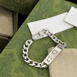 New cool Bracelets Designers for men Women Luxury charm Bracelets Titanium steel silver Cuban chain Bangle Designer Jewelry Wedding Lovers Gift