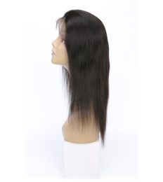 Peruvian Human Hair Lace Front Wigs Straight Lace Front Wig With Baby Hair Pre Plucked Virgin Hair Products 1432 inch Natural Col5845352