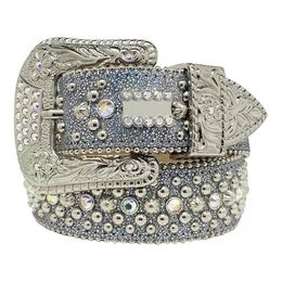 Fashion Belts for Women Designer Mens Bb Simon rhinestone belt with bling rhinestones as gift304s