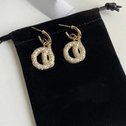 New 18k Gold Design Earrings Pearl for Woman Earring Fashion Gold Earring Gift Jewelry