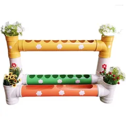 Christmas Decorations KindergartenPlantCornerCreative Flower Stand PVC Pipe Balcony Three-Dimensional Shelf For Plant Strawberry Environment