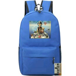 Old Man And The Sea backpack Gorillaz day pack Band school bag Music Print rucksack Sport schoolbag Outdoor daypack