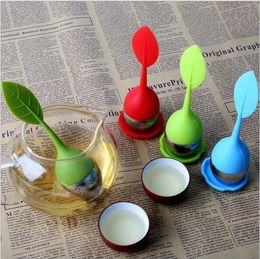 Creative Silicone Tea Infuser Leaves Shape Silicon Teacup with Food Grade Make Tea Bag Philtre Stainless Steel Strainers Tea Diffuser