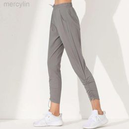 Leggings Designer Aloo Pant Origin Yoga Sports Fitness Casu Pants Yoga Pants Shrink Feet Lace Up Running Outdoor Pocket Women