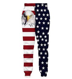 American Flag Eagle Sweatpants Summer Men Casual Pants Cool Animal Fitness Men Joggers Trousers Star Stripes Color Casual Pants2363758