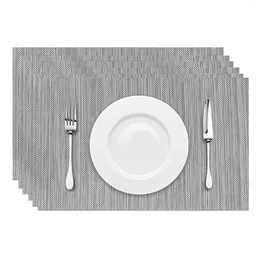 Table Mats 6PC Woven Placemat For Dining Mesh Place Mat Non Slip Heat Insulation Pad