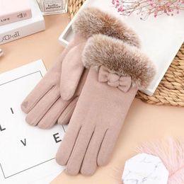 Cycling Gloves Anti-freeze Comfortable Touch Screen Warm Women Velvet Mittens Costume Accessories