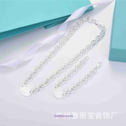 Tifannissm necklace Titanium Steel T Classic for women family Egg Pendant Necklace female steel seal letter tag egg ring thick chain clavi Have Original Box