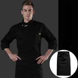 Kitchen and el Staff in ShortSleeved Cotton Fashionable Chef Work Clothes with Personalised Printing for Catering 240102