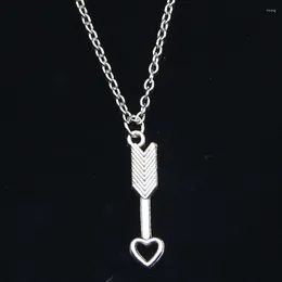 Chains 20pcs Fashion Necklace 29mm Arrow Heart Pendants Short Long Women Men Colar Gift Jewellery Choker