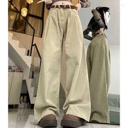 Women's Pants Rimocy Streetwear Khaki Baggy For Women 2024 Korean High Waist Loose Trousers Woman Harajuku Y2K Wide Leg Cargo