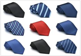 Tie for Men Slim Solid Color Necktie Polyester Narrow Cravat Royal Blue Black Red Stripe Party Formal s Fashion6227798