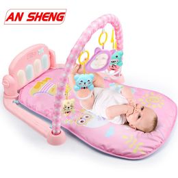 3 in 1 Baby Play Mat Baby Gym Toys Soft Lighting Rattles Musical Toys For Babies Educational Toys Play Piano Gym Baby Gifts 240102