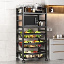 Kitchen Storage Aoliviya Official Shelf Floor Multi-Layer Microwave Oven Multi-Function Pot Rack Container