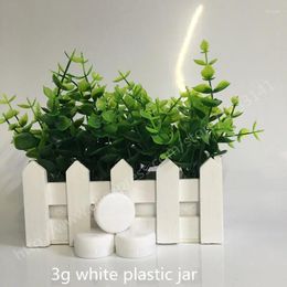 Storage Bottles 1000 X 3g White PS Plastic Cosmetic Jar Used As Promotion Cream Glitters Sample Packaging Makeup Sub-bottling Nail Powder