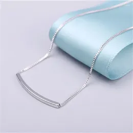 Pendant Necklaces Simple Choker Women Fashion Casual Personality Arc High Polishing White Gold Colour Necklace Quality