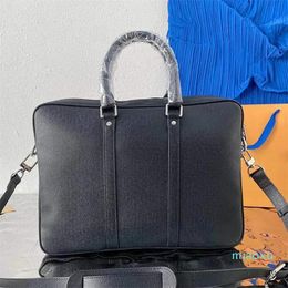 Briefcases 2023luxurys designers bags briefcase men business package hots sale laptop bag leather handbag messenger high capacity shoulder h