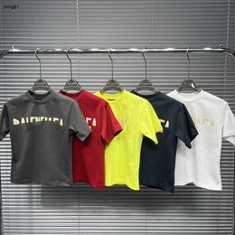 Brand Baby T-shirts Tape logo letter printing boys tees Size 100-150 kids designer clothes summer girl Short Sleeve Dec20