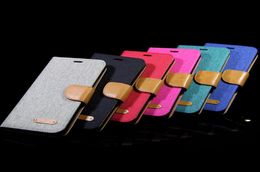 Universal Cell Phone Folio Flip Canvas Wallet Case with Silicone Soft Cover For 6 Different Size 35quot61quot8402741