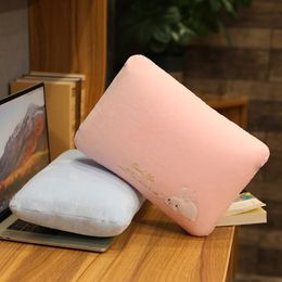 1pc Pillow Portable Mini Pillow PP Cotton Plush Coral Velvet 32x22x11cm Stuffed Cushion Adult Baby Sleeping Throw Pillow for Kid 240103