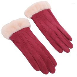 Cycling Gloves Plus Velvet Thickening/cycling Warm Leather Gloves/male/waterproof Touch Screen/cycling/motorcycle/cotton Female
