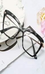 Cat Eye Women Sunglasses Frame Retro Transparent Crystal Glasses With Clear Lenses 7 Colors3580607