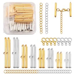 Components Crimp End Beads Beading Slide on End Clasp Buckles Tubes Extender End Chains Jump Rings Lobster Claw Clasps Diy Jewellery Making