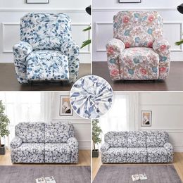 Chair Covers Floral Printed Recliner Sofa Cover Nordic Stretch Sofas Slipcovers For Living Room Lazy Boy Relax Armchair Couch Cushion Home