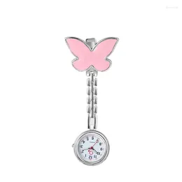 Pocket Watches Chest Watch Butterfly Clip Portable Fashion Simple Vintage Cute Girl Student Exam