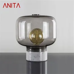 Tischlampen Anita zeitgenössische Lampe kreativer Vintage Glasschreibtisch Licht LED Einfach für Wohnkultur Schlafzimmer Bett Wohnzimmer Wohnzimmer