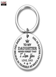 Keychains Inspirational Gifts Keychain To Daughter Birthday Christmas Present Encouragement Keyring Girls From Mom Dad Family Pend1074449