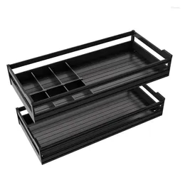 Kitchen Storage Shallow Cabinet Basket Custom Drawer Bowl Aluminium Alloy Pot Dish Rack Drying