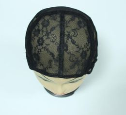 5PCS Black color wig Full cap net Jewish Base wig caps for making wigs Glueless Adjustable Strap On the Back4599296