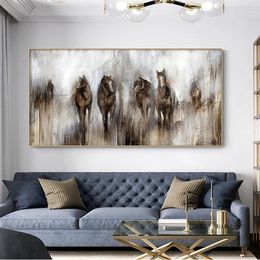 Paintings Posters And Prints Vintage Horse Painting Canvas Painting Wall Pictures For Living Room Animal Art Modern Decoration Unframed