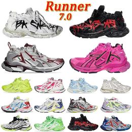Runner 7.0 Tasarımcı Kadın Erkekler Koşu Ayakkabıları İletim Sense Antrenörleri Siyah Beyaz Penk Mavisi Bordo Çökme Spor ayakkabıları koşu Yürüyüşü 7 Sneakers